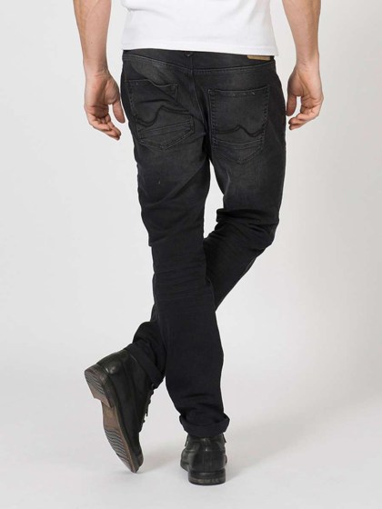 φωτογραφία του tymore tapered jeans σε black stone από πίσω